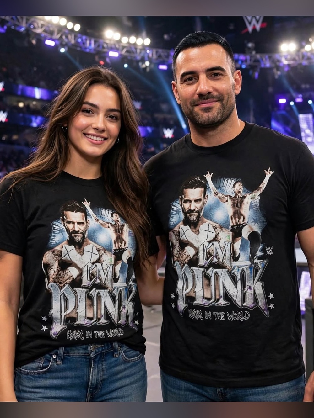NWT Official WWE CM Punk "Best in the World" Vintage Graphic Tee XL